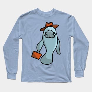 Business Manatee Long Sleeve T-Shirt